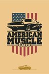 American Muscle car Poster 12x18 inch