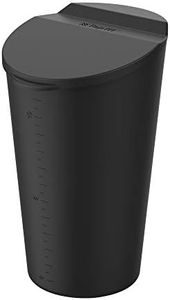 ThinSGO Car Silicone Trash Can with Lid Car Cup Holder Trash Bin Auto Vehicle Car Garbage Can Bin Use in Auto Home Office (Black)