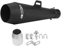 Qiilu Motorcycle Exhaust Escape Muffler Pipe, Exhaust Muffler Pipe & Removable DB Killer 51mm Tappered Slip On Exhaust Pipe Kit for Honda CBR1000 R6 Dirt Bike Street Bike Scooter ATV