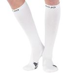 Mojo Athletic Compression Knee Socks For Men and Woman Small White