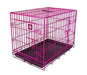 JAMES & STEEL My Pet Dog Crate, Pink, 36-Inch