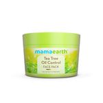Mamaearth Tea Tree Oil Control Face Pack with Tea Tree & Salicylic Acid for Normal to Oily Skin - 200g | DIY-like Texture | Controls Sebum Production & Acne | Clay Face Mask | Free From Harmful Chemicals