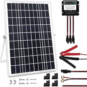 Kit de panel solar de 30 W, 12 V, cargadores solares impermeables con controlador de carga y soportes de montaje ajustables para caravanas, coches, barcos, camping, techos