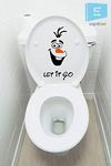 SIGN EVER Funny Smile Olf Toilet Seat Wall Bathroom Funny Sticker Door Sign Signage Vinyl Decal for Office Hospital Home Cafe Hotel Black (08.9cmx17.5cm)