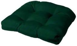 Cushion Source Tufted Chair Cushion | Rounded Back Corners | 21" x 19" x 4" Seat Cushion | No Ties | Indoor/Outdoor | Sunbrella Forest Green (5446-0000)