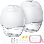 Jheppbay Electric Breast Pump Wearable, Discreet Hands Free Portable for Mom, 3 Modes 12 Levels, BPA Free, Fit in Bra, Travel, Office, Home Breastfeeding, Double