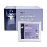 Reliance Medical Relipad First Aid Sterile Dressing - Low-Adherent, Absorbent Dressing Pads For Minor Abrasions, Lacerations And Wounds, 10 cm x 10 cm, Pack of 100