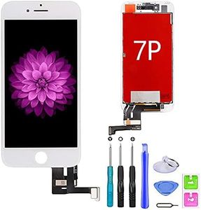 FFtopu iPhone 7 Plus Screen Replacement Kit, LCD Display and 3D Touch Screen Digitizer Replacement Full Assembly with Repair Tools for iPhone 7 Plus Screen White 5.5 inch