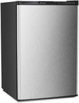 Antarctic Star Compact Chest Upright Freezer Single Door Reversible Stainless Steel Door, Compact Adjustable Removable Shelves for Home Office, 3.0 cu.Silver