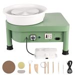 Huanyu Pottery Wheel Machine 25 cm/10" with Foot Pedal, Electric Ceramic Forming Machine with Detachable Basin DIY Art Clay Potter's Wheel for Beginners Adults At Home Pottery