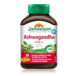 Jamieson High-Potency Ashwagandha 6,000 mg, Increases Resistance to Stress, Adaptogen, and Enhances Memory. Non-GMO, Vegetarian, Gluten-Free, Only One Per Day, 60 Capsules