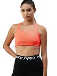 Nike Women's Polyester Wire Free AS W NK AIR DF SWSH KH Bra Sports (CZ7214-854_Bright Mango/REF_L)