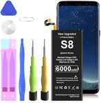 Galaxy S8 Battery, [Upgraded] 6000mAh High Capacity Li-Polymer EB-BG950ABE Replacement Battery for Samsung Galaxy S8 SM-G950 G950V G950A G950T G950P G950R4 with Screwdriver Tool Kit