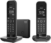 HELLO Gigaset - Extra Slim Design Phones with Answer Machine to Connect Cordless at Home - Nuisance Call Block, Speakerphone - 2 Handsets, Deep Black