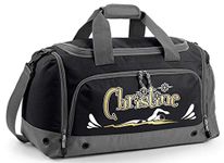 MusicaliTee Swimming Crawl Freestyle - Jet Black - Personalised - Quartet Holdall Gym Swim Bag