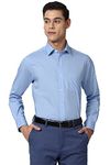 Peter England Men Blue Full Sleeves Formal Shirt