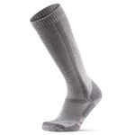 DANISH ENDURANCE Merino Wool Knee High Hiking Socks for Men & Women, Grey, X-Large