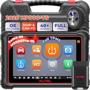 Autel MaxiPRO MP900-TS Scanner: 2025 Level-up of MP808S-TS, MP808BT Pro, MS906TS w/DoIP CAN-FD, 40+ Services, OE ECU Coding, TPMS Programming Relearn, Bi-Directional Test, All System Scan, FCA SGW