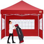 ABCCANOPY 3Mx3M Pop Up Gazebo Pop Up Outdoor Canopy Tent Party Tent Wedding Instant Shelter with Elegant Church, Bonus Carrying Case/Bag (Rose)