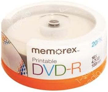 Memorex DVD-R 16x 4.7GB 20 Pack Spindle Printable