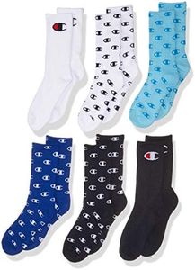 Champion Kid's Sock Multipacks, Crew C - Blue, 5-7