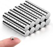100Pcs Small Magnets, 5x2 mm Mini Tiny Round Magnets, Micro Neodymium Magnets for Crafts, Miniatures, Refrigerator, Whiteboard, Nail Cutter