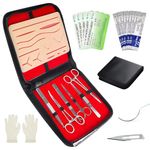 Vegena Suture Practice Pad - Complete Suture Practice Kit, 3-Layer Silicone Skin with Tools & Carry Case, Skin Suture Pad for Training and Practice of Medical, Nurses and Veterinarian