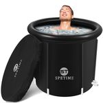 Ice Bath Tub for Athletes, Portable Cold Plunge Inflatable, Large Cold Plunge Tub, Nylon Fabric Ice Plunge Tub for Recovery, Cold Water Therapy Pod Outdoor for Adults at Home (80 Gallon)