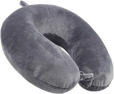 kierain Memory Foam Travel Pillow – Gray Neck Support Cushion