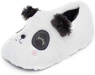 Simple Joys by Carter's Unisex Babies and Toddlers Fuzzy Slipper, White, Large Little Kid