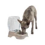 Petmate Pet Cafe Waterer Cat and Dog Water Dispenser 1.5 gallon, Pearl Tan