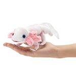 Folkmanis Puppets Axolotl Finger Puppet, White, Pink, 1 Ea