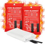 Fire Blanket (1m x 2m) for Home, Kitchen & Car | Emergency Fire Safety Blanket for Cooking & Electrical Fires | Reusable Fire Retardant Fiberglass Sheet for Industry, School, Office & Outdoor Use