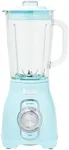 Haden Power Blender, 1.75 Liter Glass Jug, High Power 700W Motor, 5 Speed Settings, Pulse and Ice Crush Buttons, Stainless Steel, Turquoise/Chrome