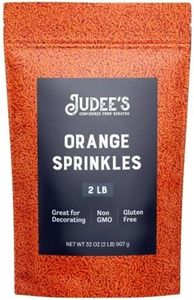 Judee's Orange Sprinkles 2 lb - Gluten-Free and Nut-Free - Brighten Up Your Baked Goods - Great for Cookie and Cake Decoration - Use for Baking and as Dessert and Ice Cream Toppings