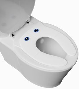 TechHark Plastic Baby Potty Training Toilet Seat for Boys and Girls Kids, Non-Slip with Splash Guard, Fits Round&Oval Toilets, (Travel White) Pack of 1