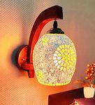 Lyse Decor Designer Wall Hanging Light for Home Decoration, Wall Lights for Living Room Modern, Bedroom Lamp (Handcrafted Glass, Multi-Color, 11 Inch)