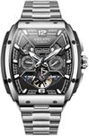OLEVS Watch Men Automatic Silver Sq