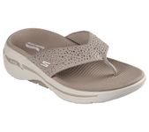 Skechers Women's Flip-Flop, Taupe, 6