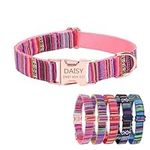 Personalized Custom Dog Collar with Metal Buckle - Customize Engraved Pet Name and Phone Number for Small Puppy Kitten (S(1.5X28-40cm))