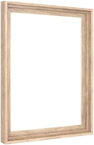 MCS Floating Canvas Frame, Art Frames for Canvas Paintings with Adhesive Fasteners and Hanging Hardware, 12 x 16 Inch Natural Finish