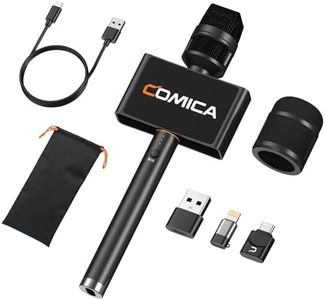 COMICA Revo S Wireless Handheld Microphone for iPhone, USB C Interview Microphone, 48kHz/24bit Audio Recording, 15H Battery, Smartphone Mic for Content Creator, Reporter, Podcast, Street Interview