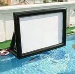 Yimukaka 17ft Airtight PVC Outdoor Projector Movie Screen with Stand Floating Inflatable Screen Supports Front and Rear Projection，No Need to Keep Inflating