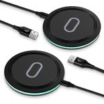 Samsung Fast Wireless Charger Pad, 2 Pack 15W Wireless Charging Pad Fast Charging Station for Samsung Galaxy S24 S23 FE S23 S22 S21 Note 20,iPhone 15 14 13 12 Pro Max,Google Pixel 8a 8Pro 7a 7Pro 6