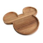 PICNIC TIME Disney Mickey Mouse 16" Acacia Serving Board with Groove, (Acacia Wood)