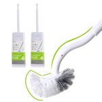 Marbrasse Slim Compact Bathroom Toilet Bowl Brush with Holder for Bathroom Stroage - Toilet Brush Sturdy, Deep Cleaning (1)