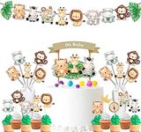 Jungle Animals Baby Shower Decoration Set , Safari Animals Bundle Theme Party Supplies for Baby Shower for Baby.