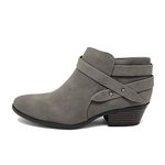 Soda SWEETEN ~ Women's Ankle Closed Toe Wraparound Strap Bootie (Wide Fit Available), Grey Sweeten, 5 UK
