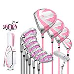 PGM G300 Womens Left Handed Golf Clubs Set Pink Ladies Complete Left Handed Set LTG025