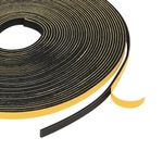 Yotache 6mm Wide x 1.5mm Thick Weather Stripping Seal Foam Tape for Window, Instrument, Sliding Door Jamb, 20m Length, 2 Strips 10m Each